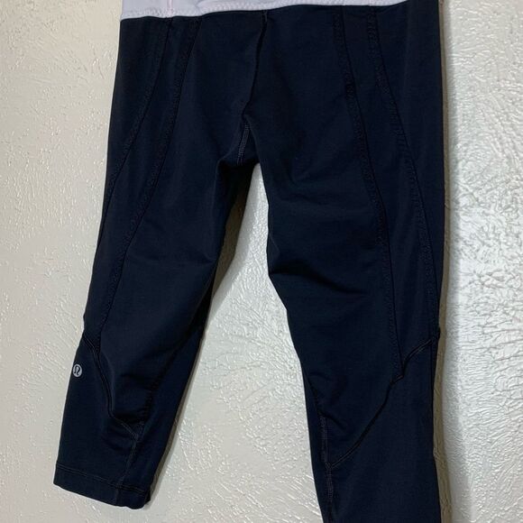 Lululemon run for it crops black pig pink - Picture 8 of 13